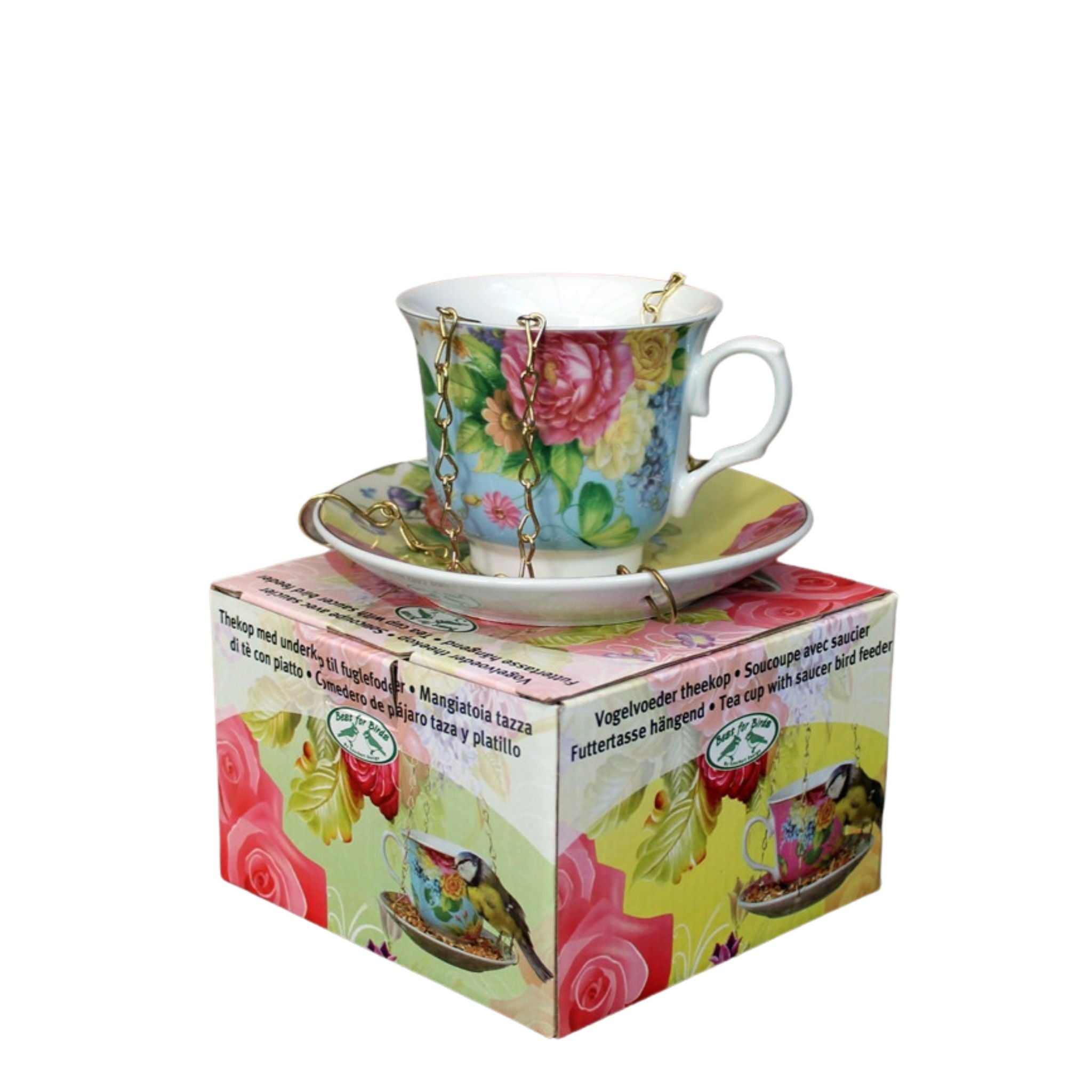 Gartendeko Vogelfutterplatz Teetasse