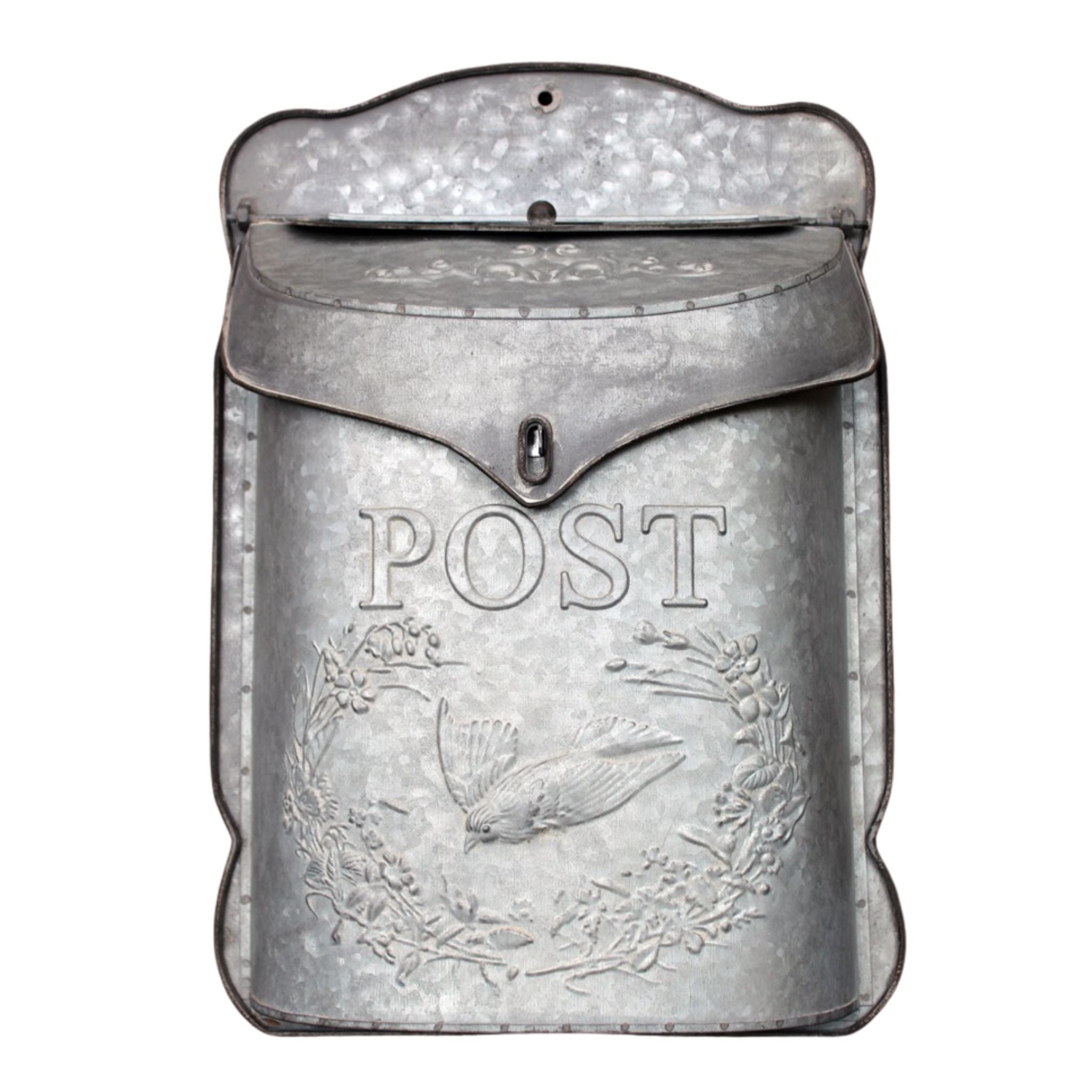 Briefkasten Nostalgie zinkfarben Postkasten Landhausstil