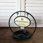 Emaille Stammtisch-Aufsteller mit Aschenbecher Fußball