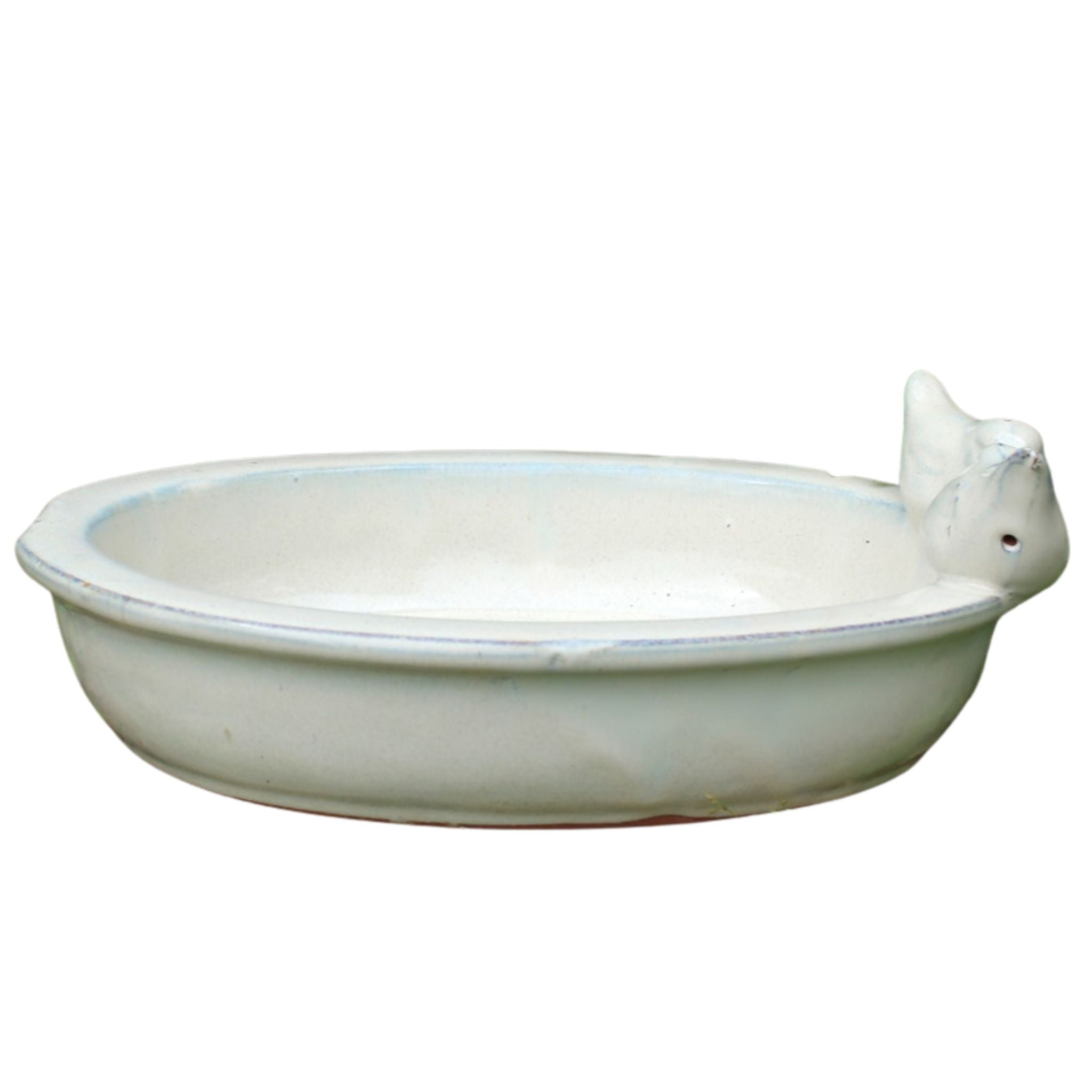 Vogelbad Keramik oval