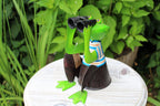 Zaunhocker Frosch mit Fernglas II