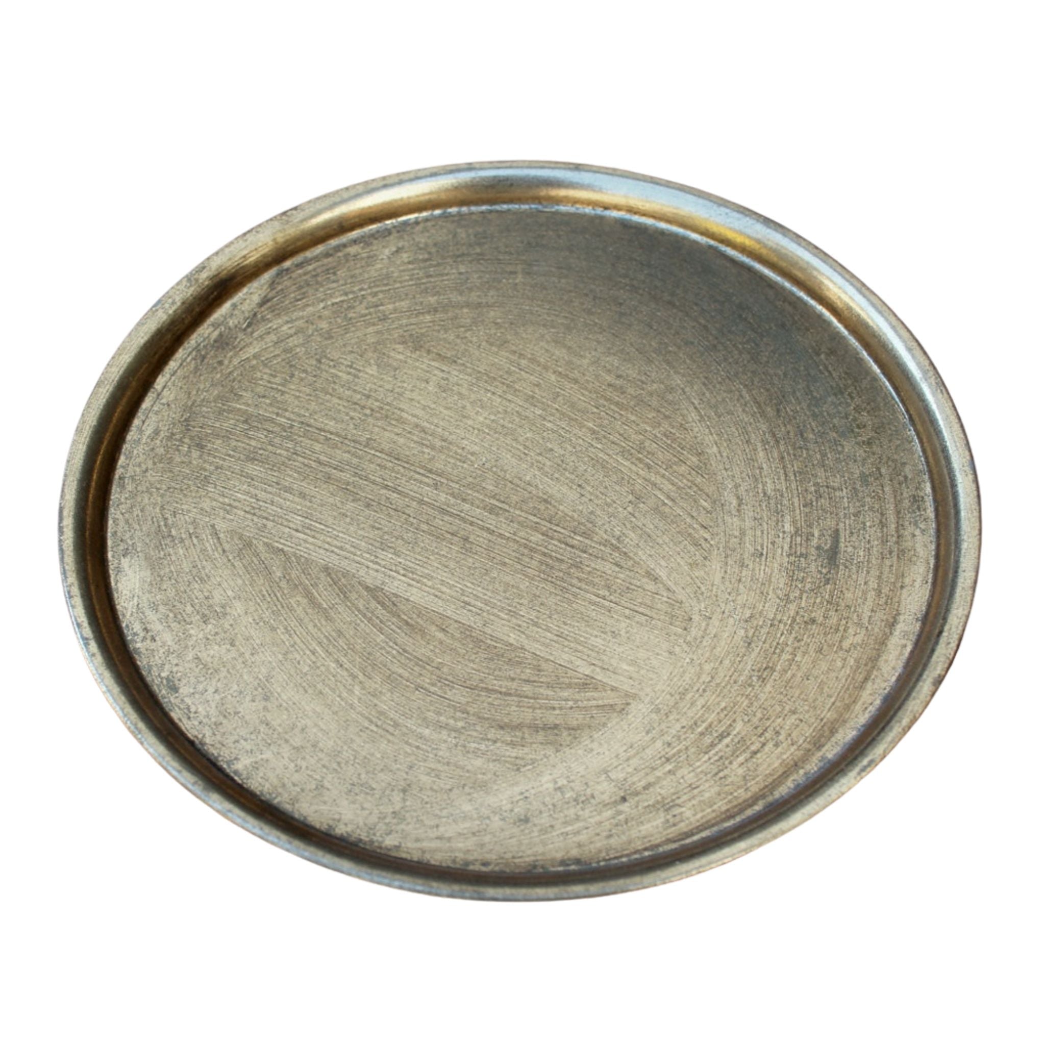 Untersetzer Tablett gold D25cm Kerzenteller Nostalgie