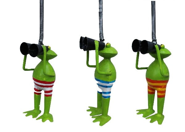 Frosch Spanner hüpfend Gartenfigur