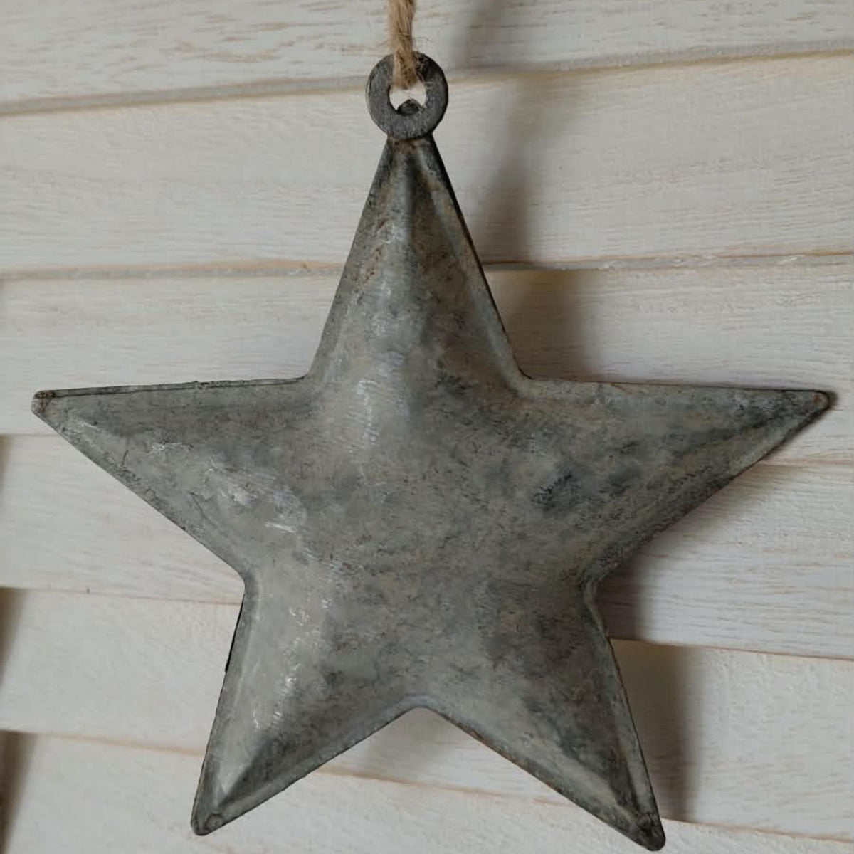 Zinkstern Shabby Chic zum Aufhängen 11,5 cm