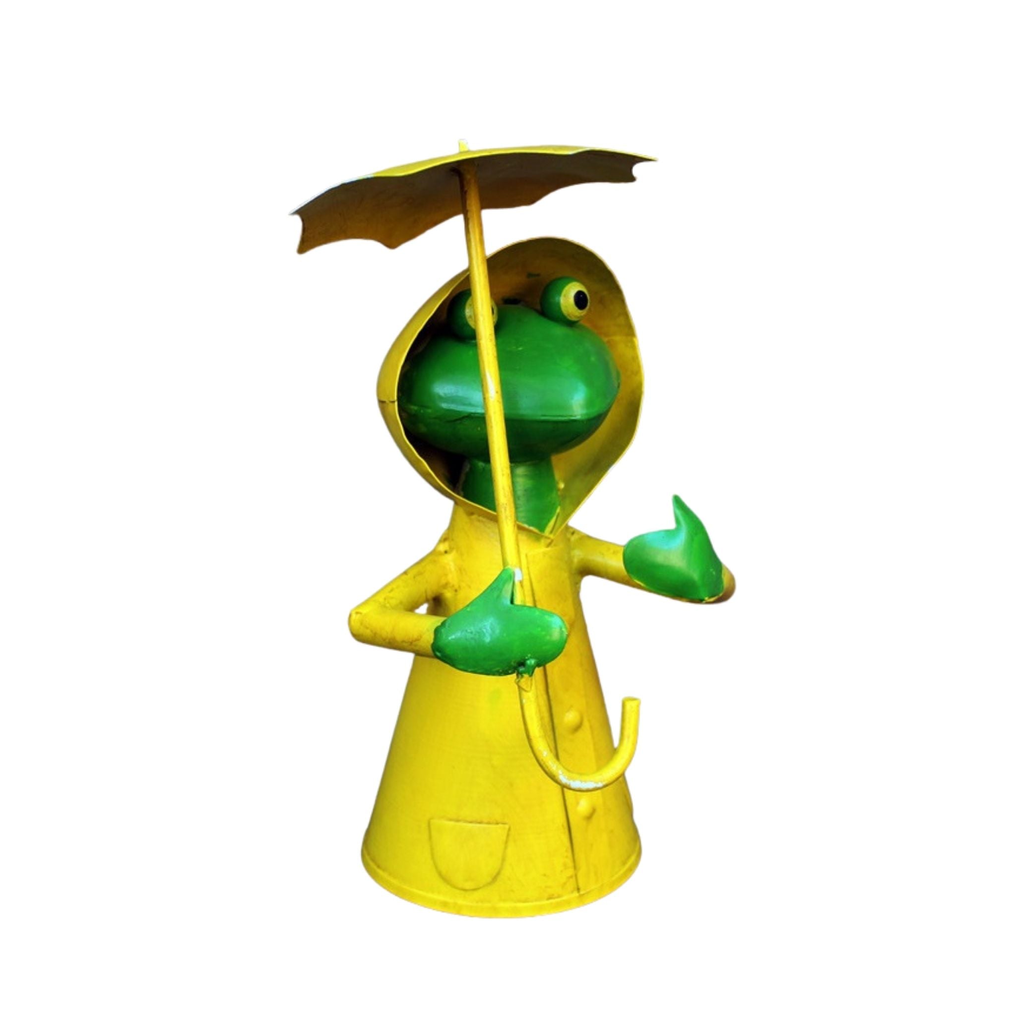 Zaunhocker Frosch mit Regenschirm maritim H26cm