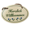 Emailleschild Herzlich willkommen
