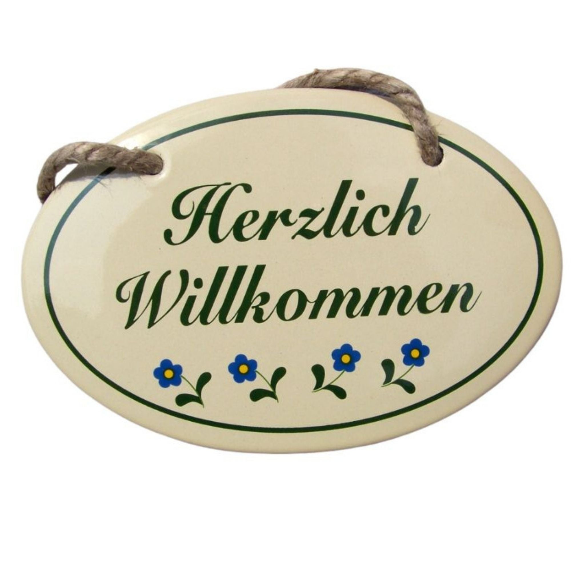 Emailleschild Herzlich willkommen