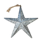 Dekostern aus Metall in Zinkoptik 25 cm Landhausstil