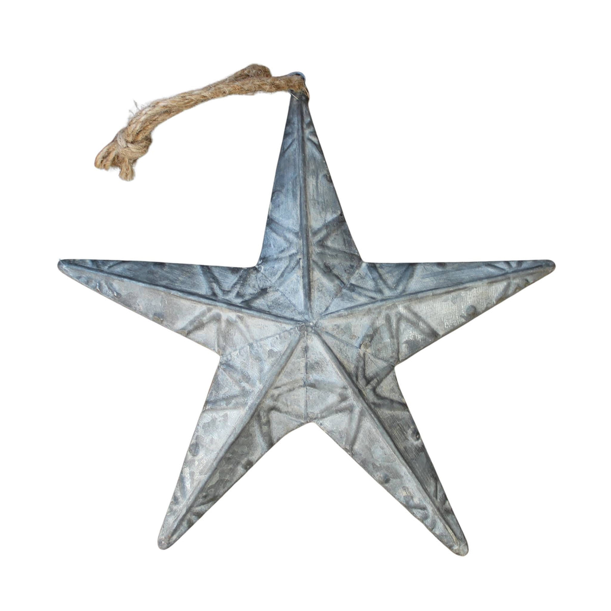 Dekostern aus Metall in Zinkoptik 25 cm Landhausstil