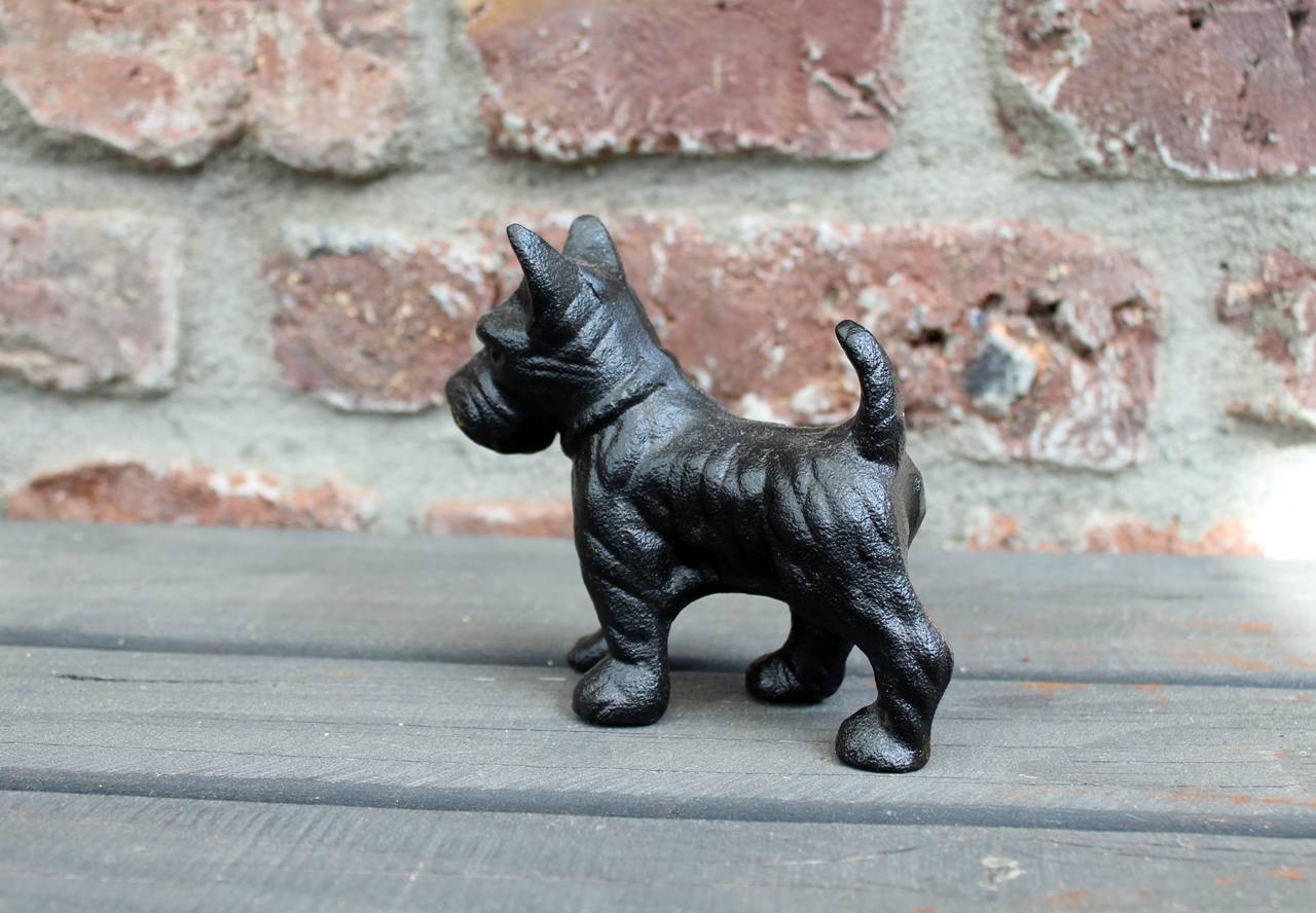 Dekofigur Hund antikschwarz