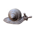 Gartenfigur Schnecke Gusseisen Antikbraun Landhaus-Stil 16cm