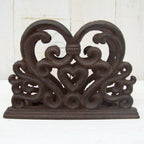 Gusseisen Serviettenhalter Herz Antikbraun 14cm