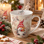 Porzellan Tasse Zwerg mit Hase Winter 0,4 L