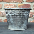 Zink Blumentopf Ornament