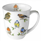 Porzellan Tasse Heimische Vogelarten Weiß 0,4L