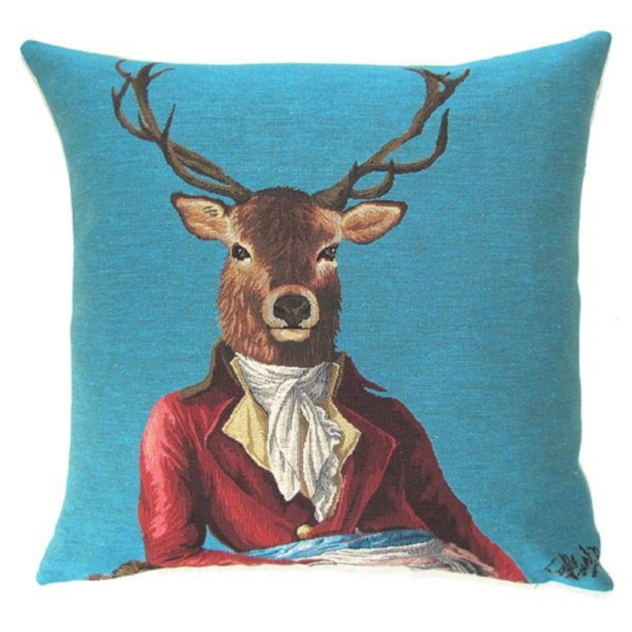 Gobelin Kissen Fabfunky Hirsch Dekokissen Sofa