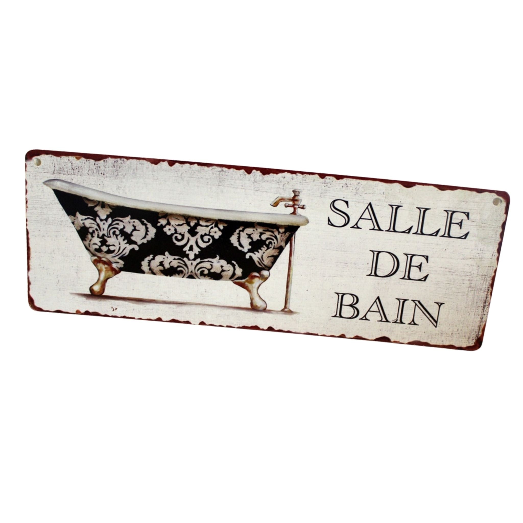 Shabby Blechschild Badezimmer 36x13cm Retro