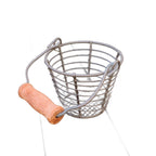 Mini Drahtkorb Rustikal mit Holzgriff Landhausstil H7 cm