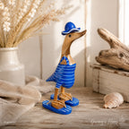 Dekofigur Ente im Herren Retro Badeanzug 26,5cm