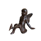 Gartenfigur Elfe mit Vogel