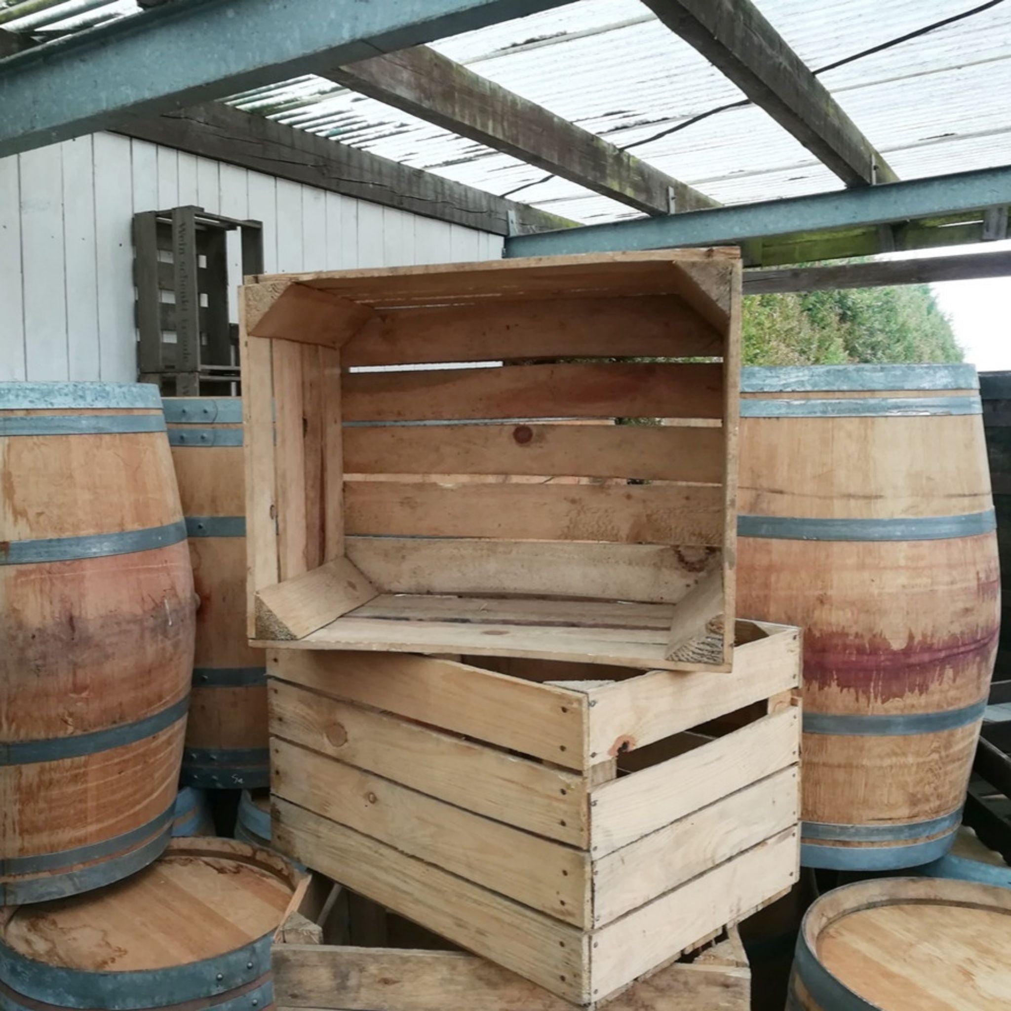Apfelkiste "SWEET FRUITS" – rustikale Holzkiste im Vintage-Stil