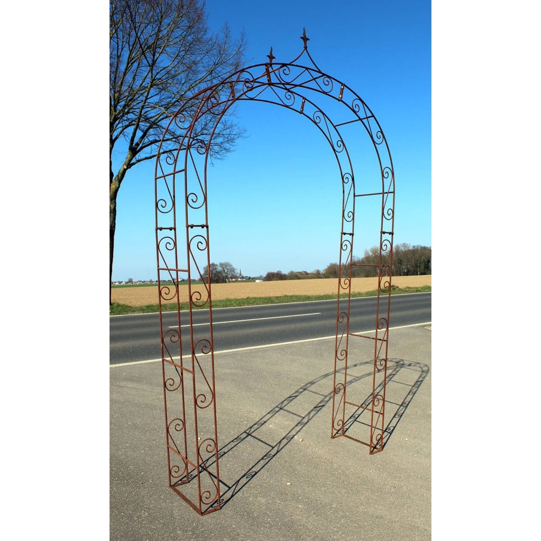 Rosenbogen mit Spitze 1,5 x 2,75 Rost