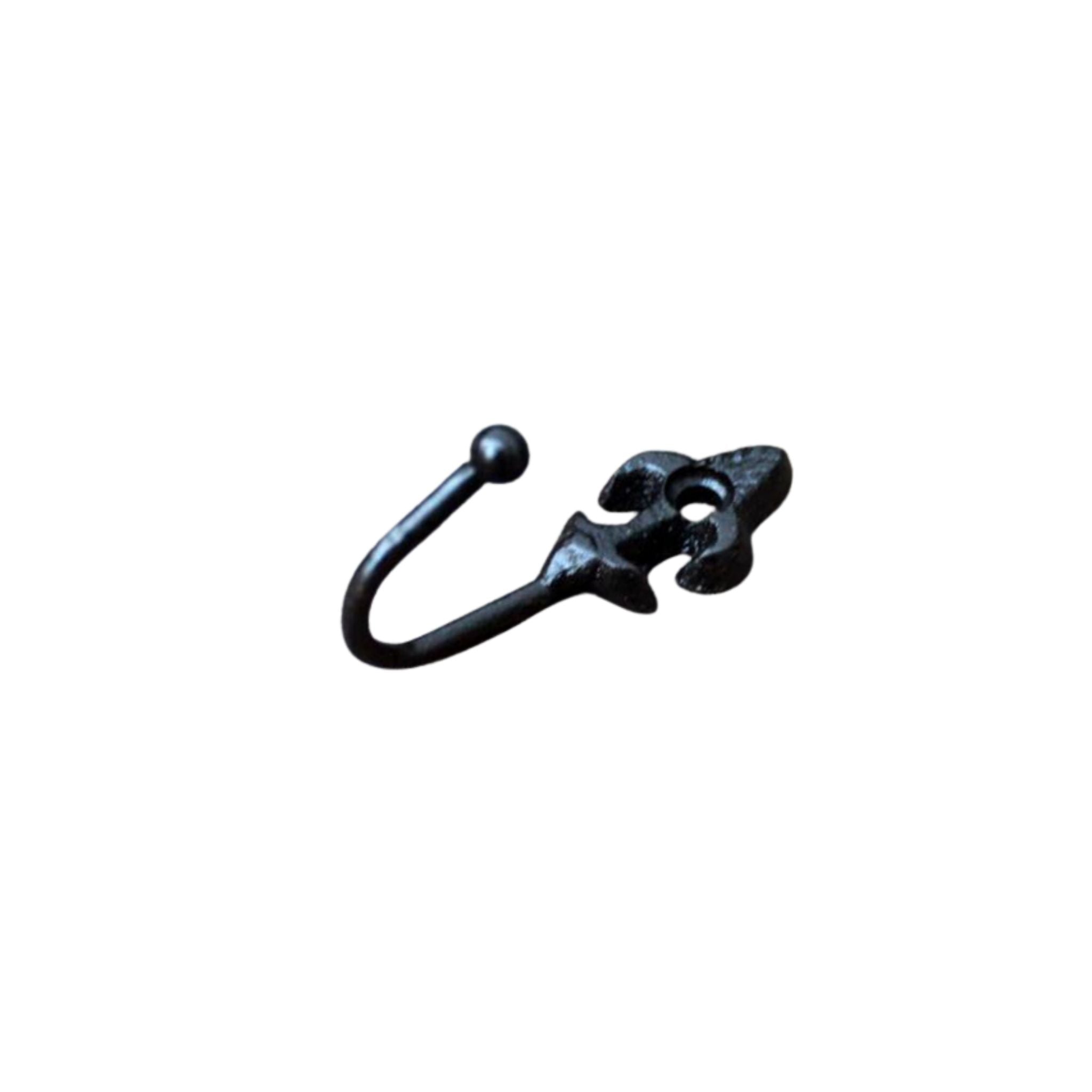 Mini Wandhaken frz Lilie antikschwarz Garderobe Minihaken H6cm