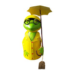 Zaunhocker Frosch mit Schirm
