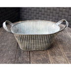 Blumentopf oval geriffelt