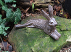 Dekofigur Hase liegend Gusseisen