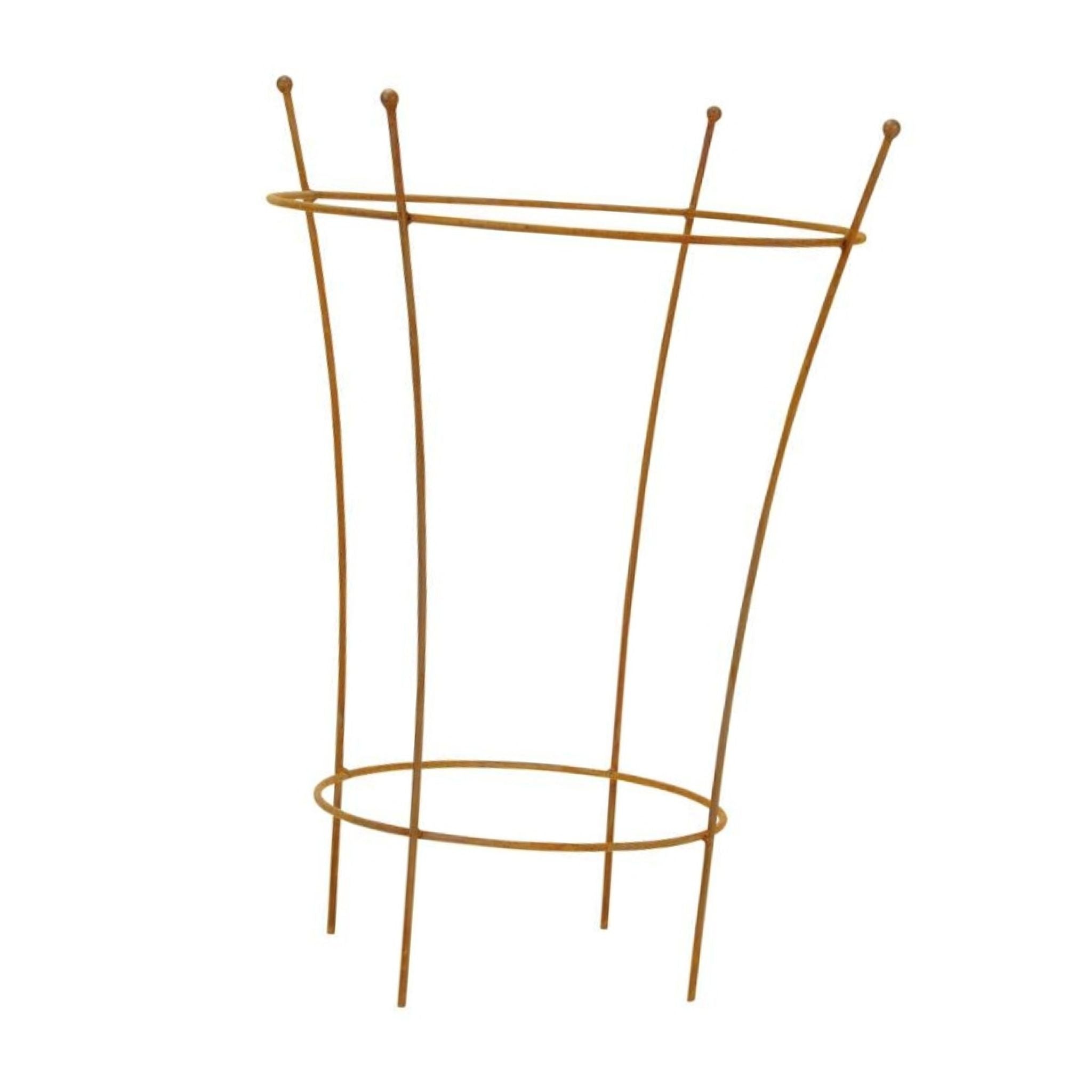 Staudenhalter Metall rost 60×77 cm – Pflanzstütze dekorativ