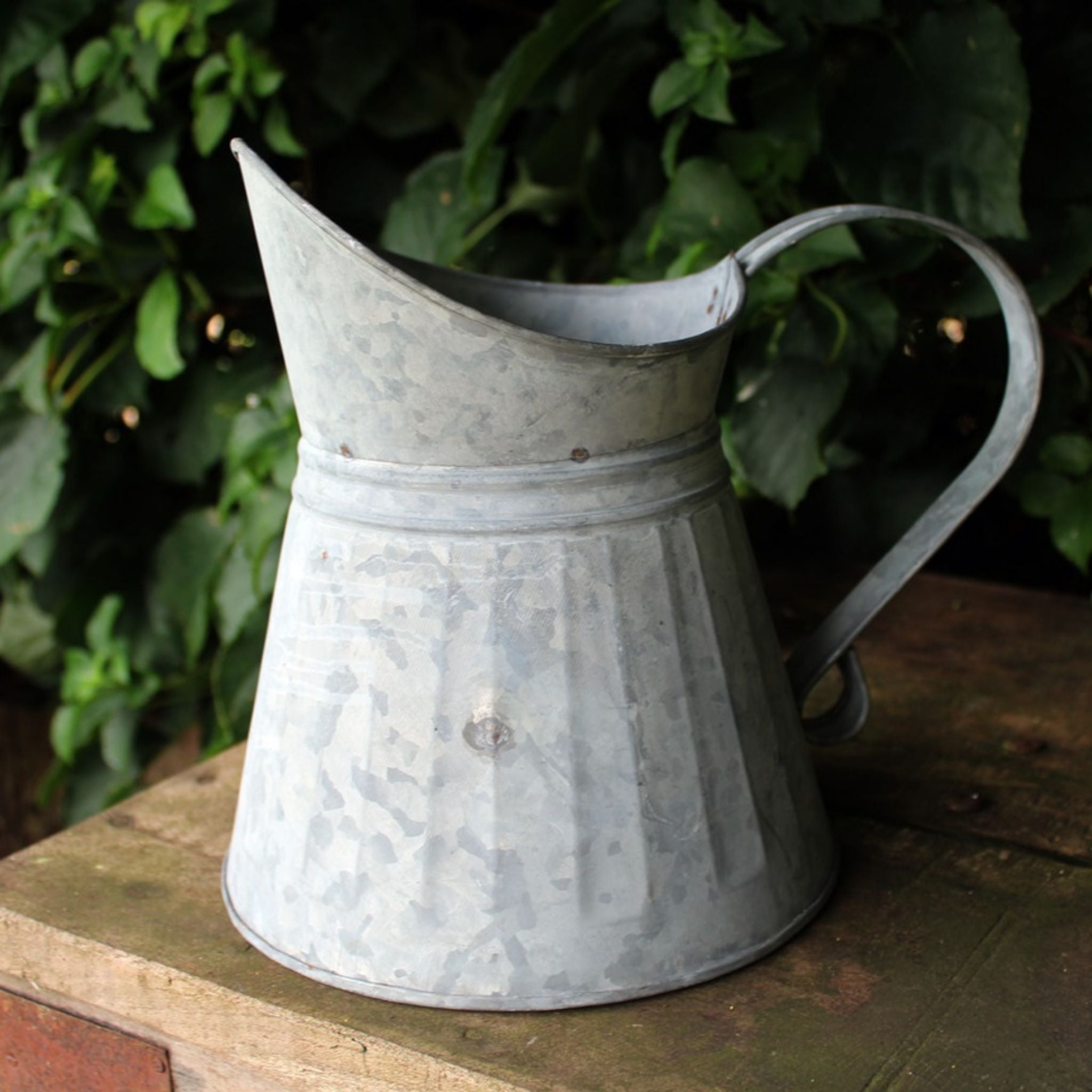 Deko Zink Krug groß Metall H22cm