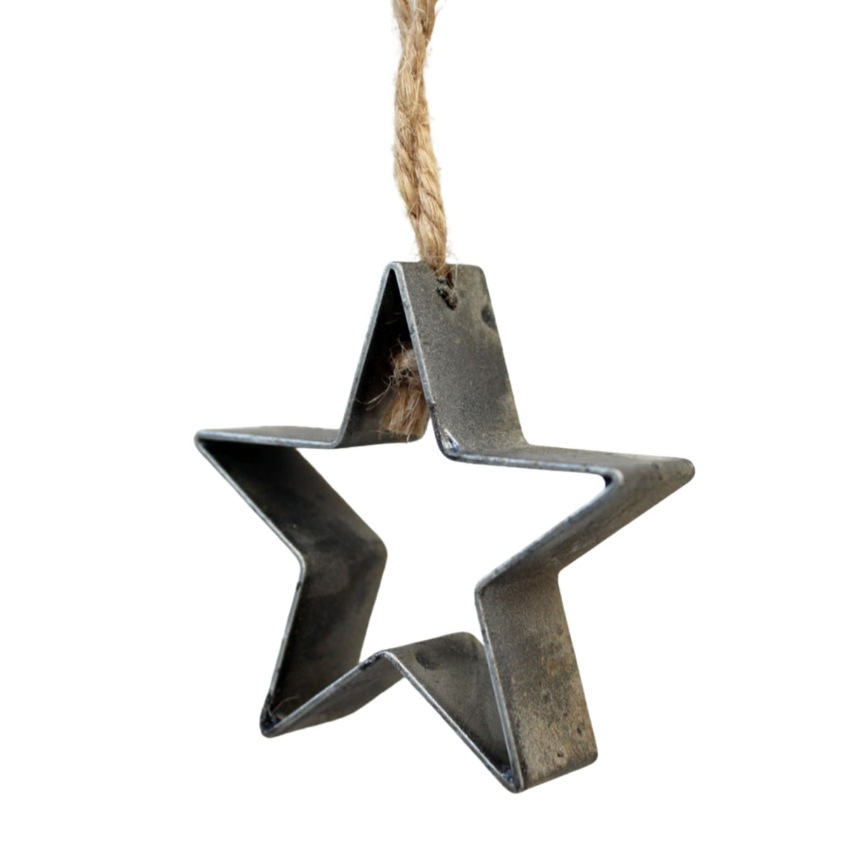 Christbaumschmuck Stern Metall im Vintage-Stil 6 cm
