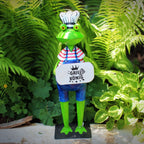 Gartenfigur Frosch Grillen