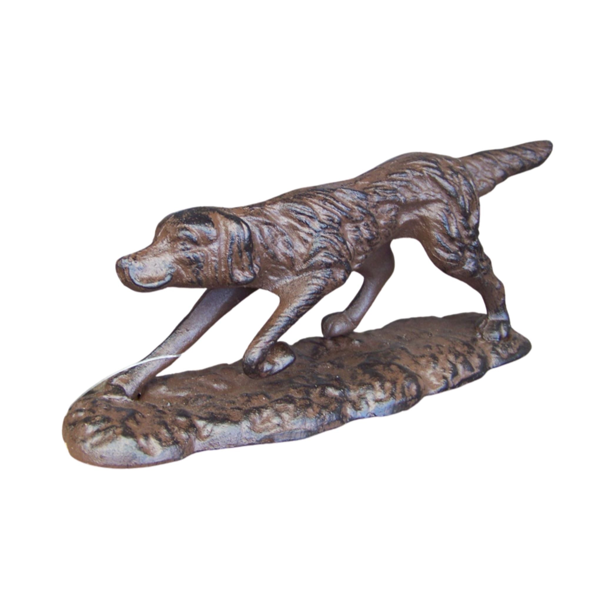 Dekofigur Jagdhund Gusseisen Antik-Look 21cm