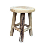 Teak Hocker H22 cm Landhausstil Holz Untersetzer