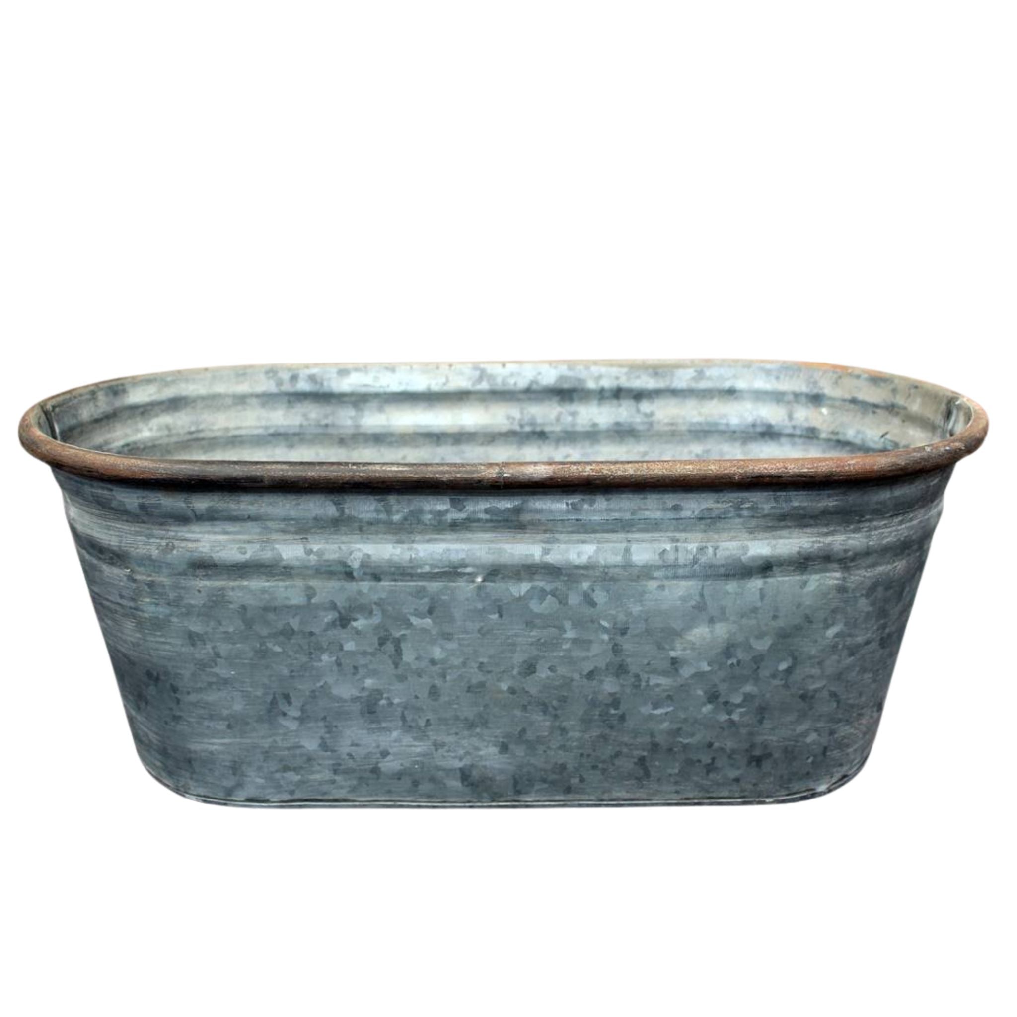 Pflanzschale Zink oval L42cm