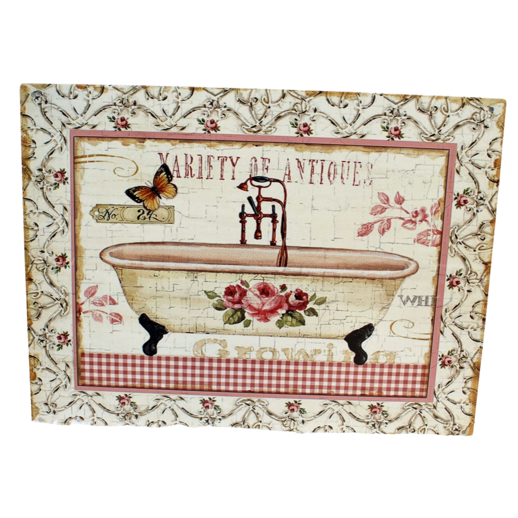 Shabby Blechschild Bad Antikstil