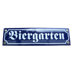 Emaille Schild Biergarten Nostalgie-Look 30cm
