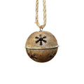 Dekoglocke Rost aus Metall mit Schneeflocken 8 cm