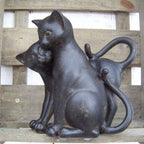 Dekofigur Katzenpaar Katzenfigur H17cm