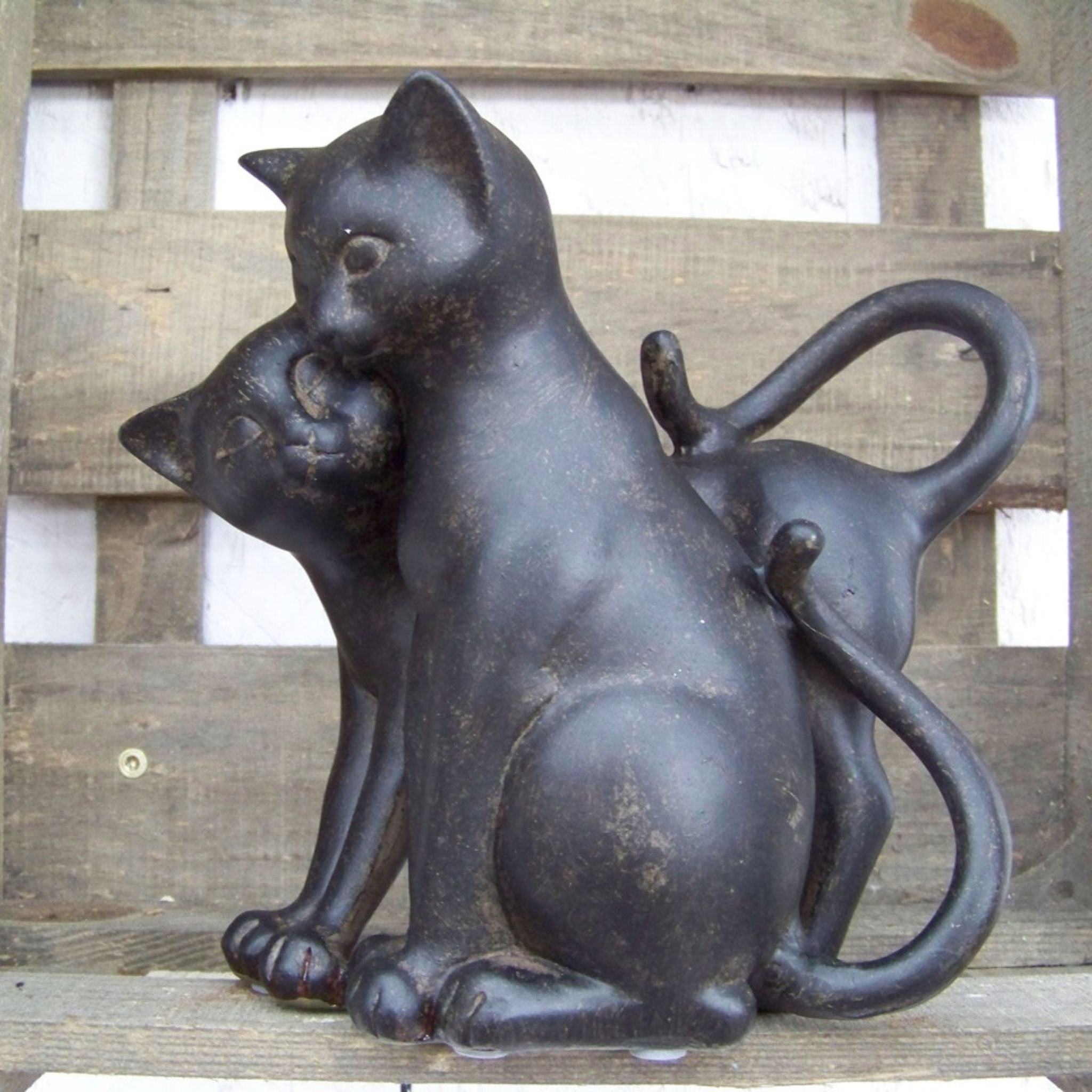 Dekofigur Katzenpaar Katzenfigur H17cm
