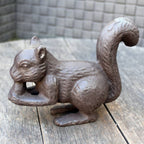 Gusseisen Eichhörnchen Gartenfigur Antikbraun Landhaus 13,5 cm