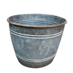 Zink Pflanztopf Vintage Landhaus Stil H21cm