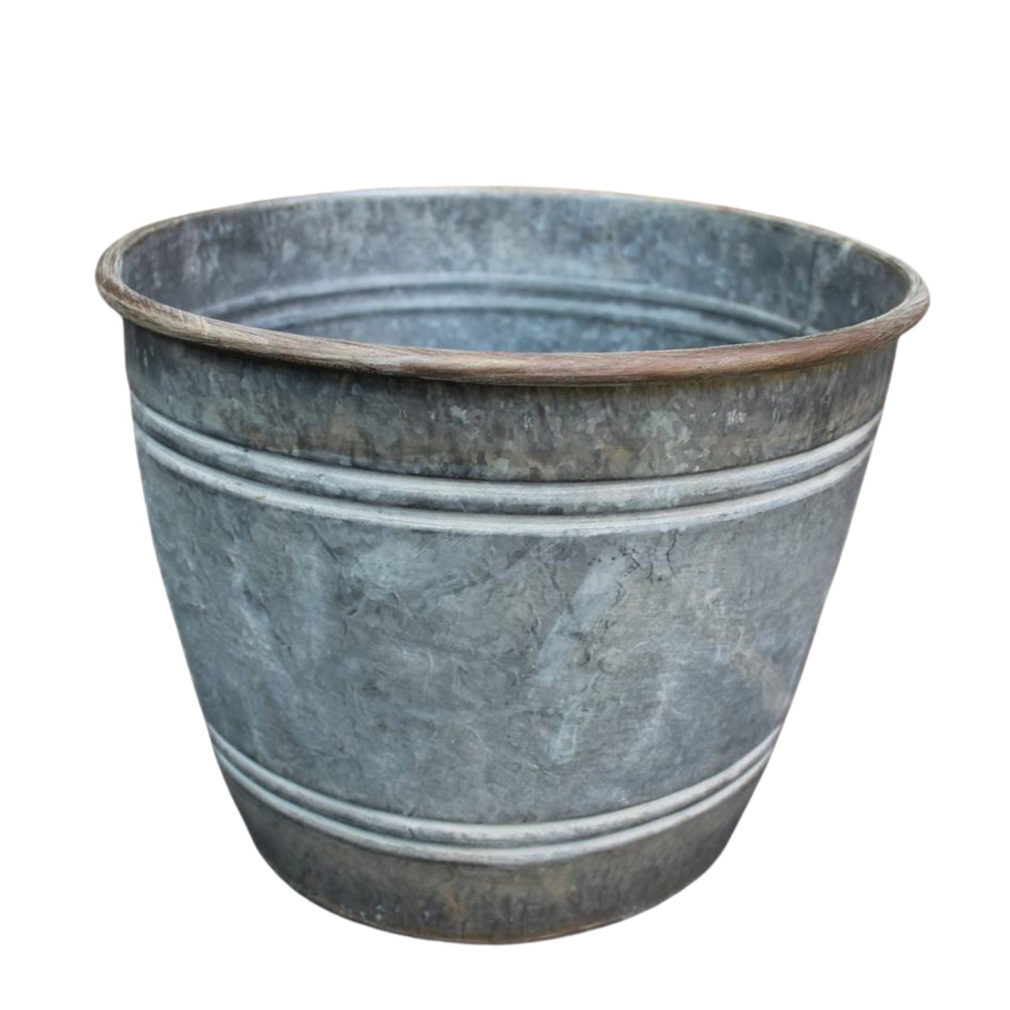 Zink Pflanztopf Vintage Landhaus Stil H21cm
