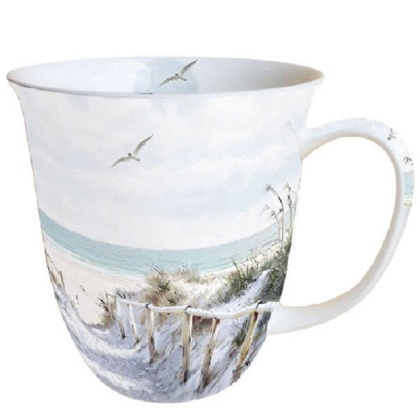 Porzellan Tasse Strandhaus Maritimer Stil 0,4L