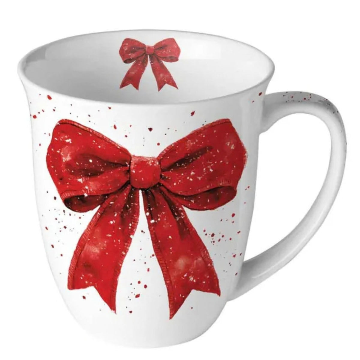 Porzellan Tasse Rote Schleife 0,4 L