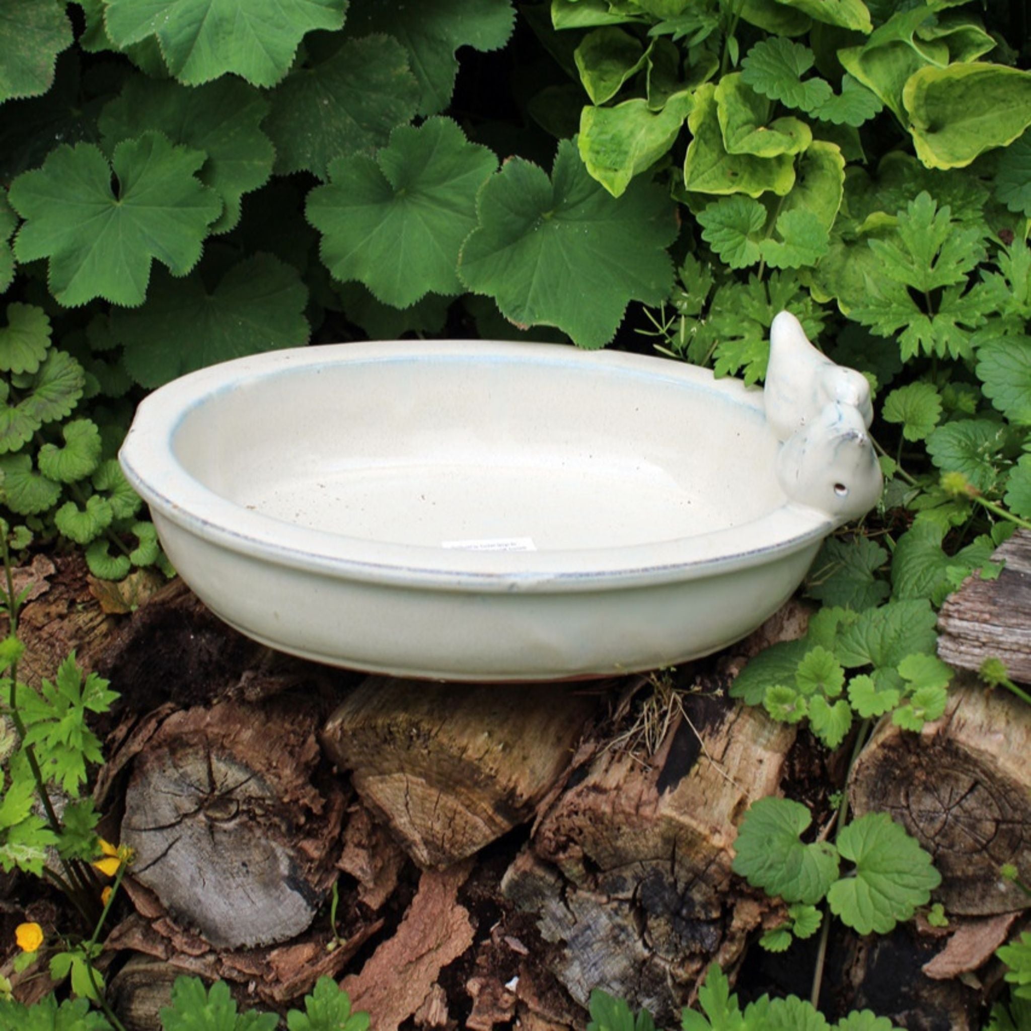 Vogelbad Keramik oval