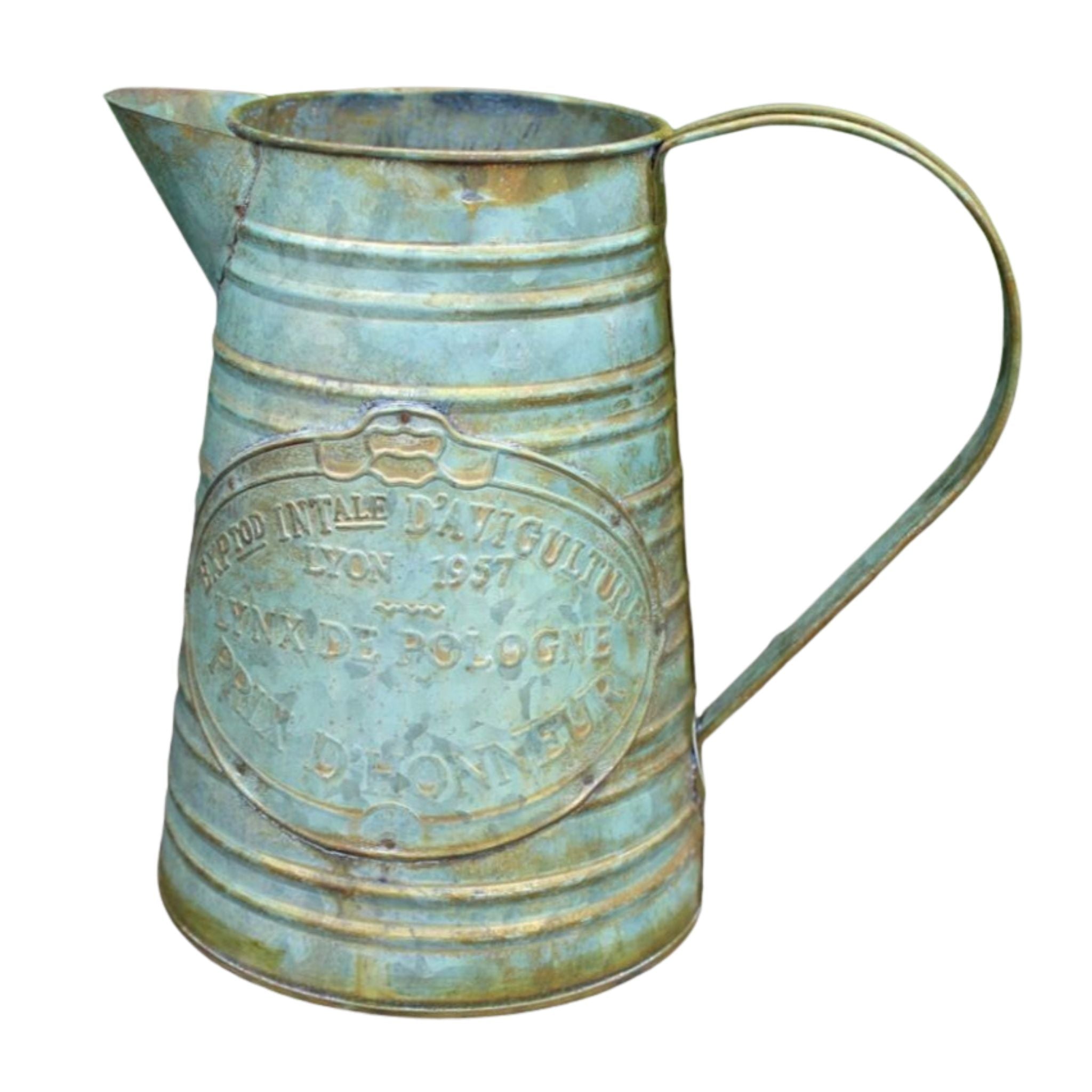 Shabby Deko Kanne Vase für Trockenblumen Rost