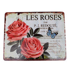Shabby Blechschild Les Roses